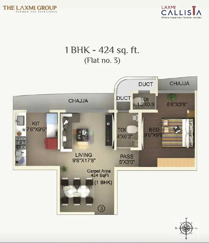 1BHK Flats on Rent in Callista, Goregaon West