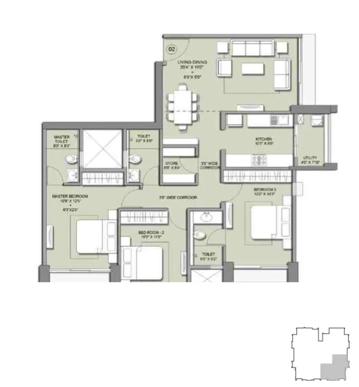 Lodha Primo 3BHK Type 2
