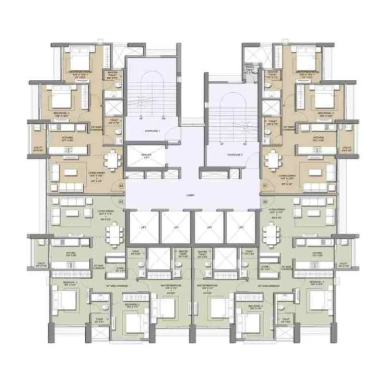 Lodha Primo Typical Floor Plan