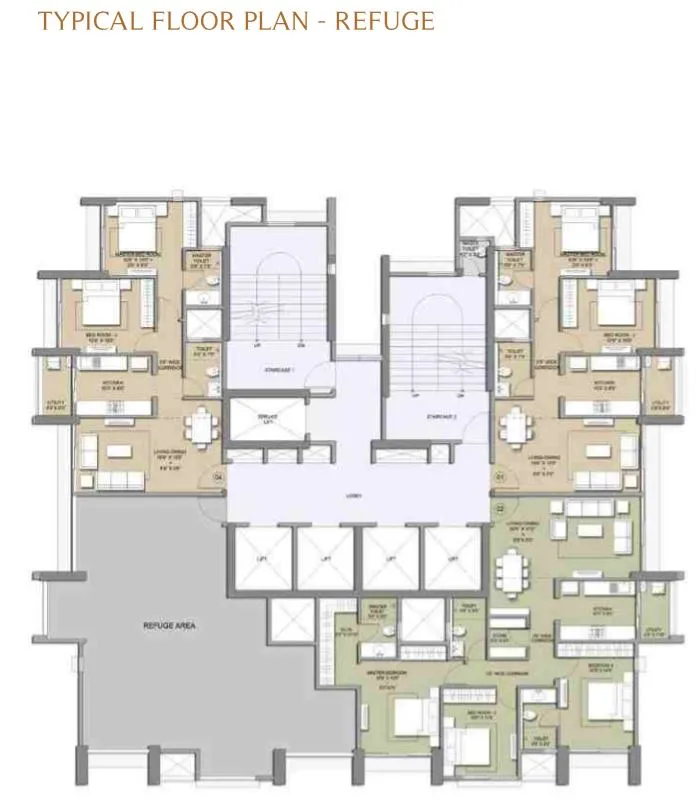 Lodha Primo Typical Refuge Floor Plan