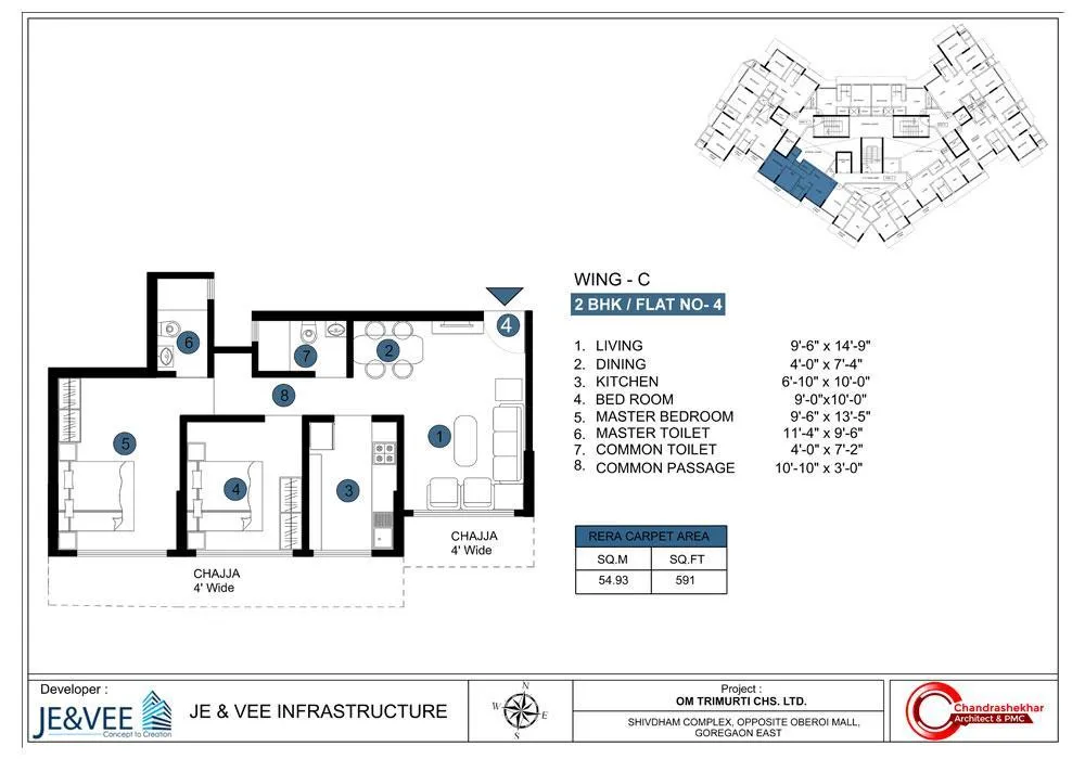 3 BHK Flats on Rent in Om Trimurti, Malad East