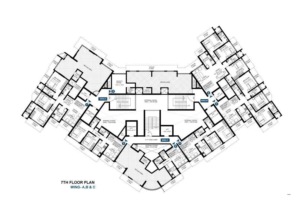 3 BHK Flats on Rent in Om Trimurti, Malad East