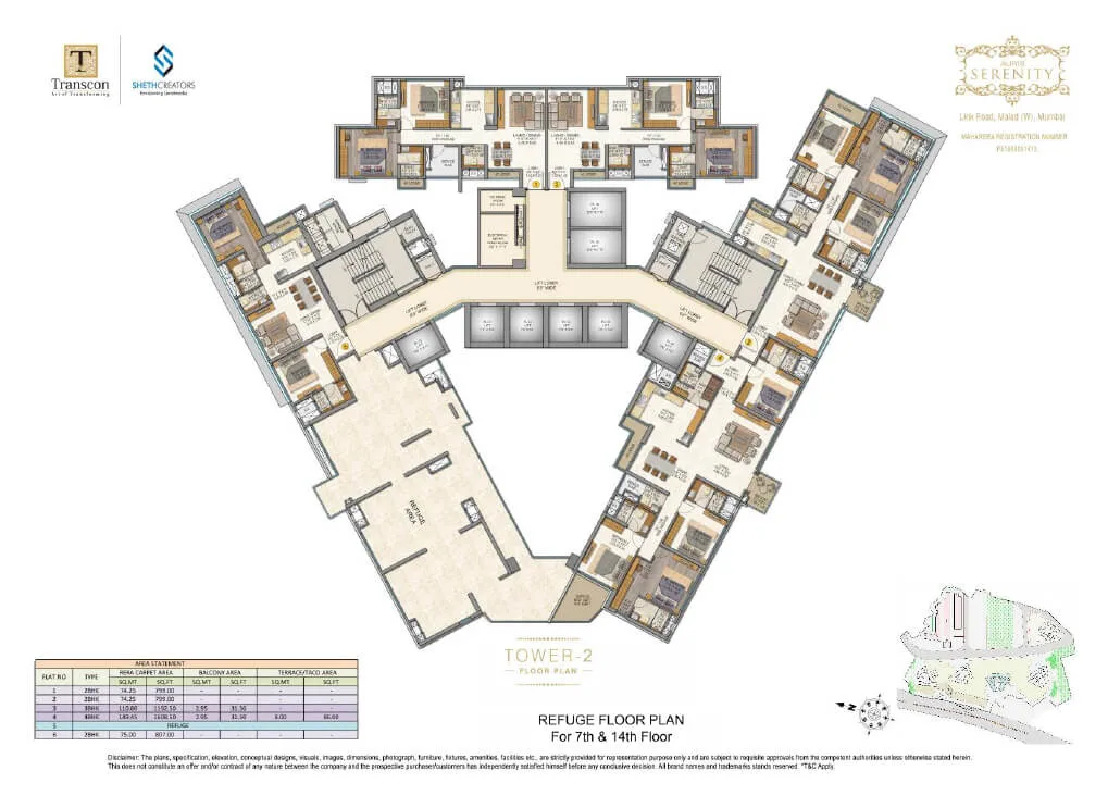 Auris Serenity 2 Malad(W) Refuge Floorplan