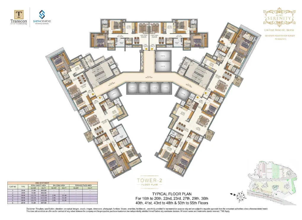 Sheth Auris Serenity 2 Typical Floor Plan 2