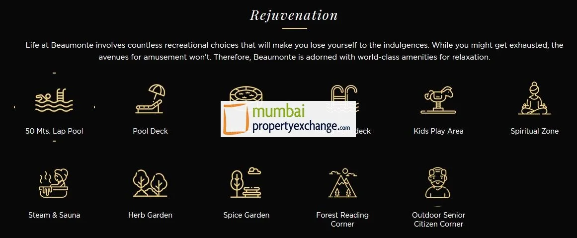 Sheth Beaumonte Rejuvenation Amenities