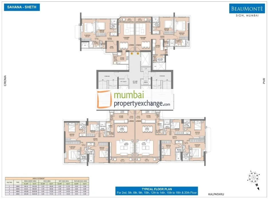 Sheth Beaumonte Typical Floor Plan