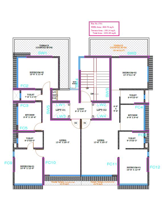 Louisandra 2BHK floor plan