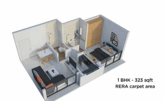 Neo Homes 1BHK layout