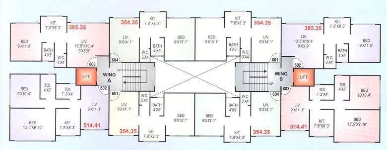 6th and 7th Floor Plan