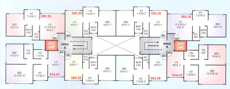 6th and 7th Floor Plan