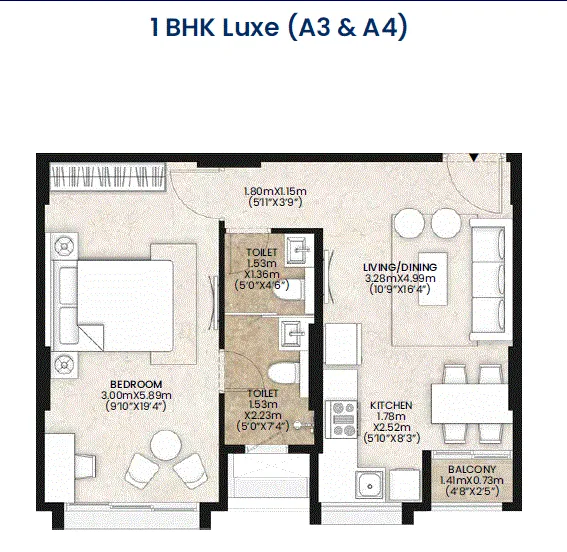 Mahindra Vicino 1BHK Luxe Type-1