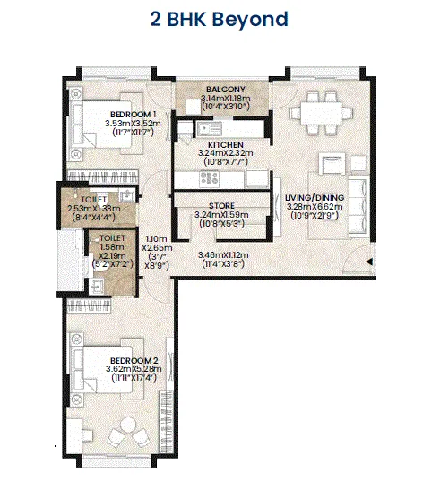 Mahindra Vicino 2BHK Beyond
