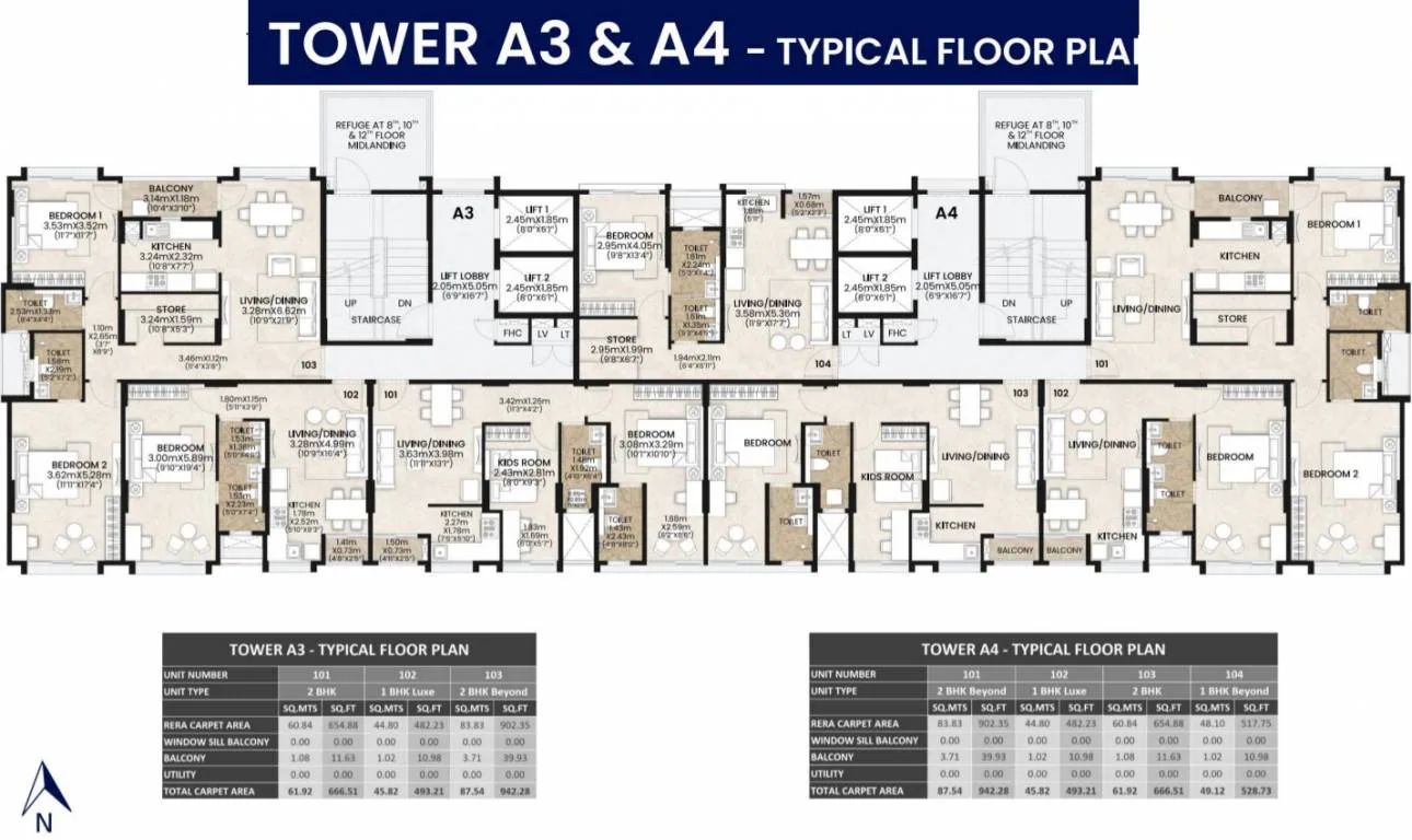Mahindra Vicino Typical Floor Plan