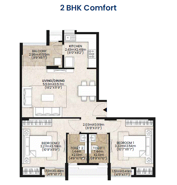 Mahindra Vicino 2BHK Comfort