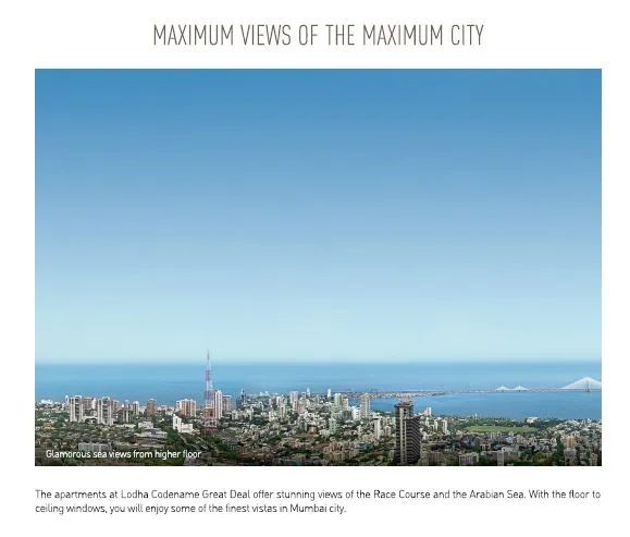 Views from Lodha Codename Great Deal