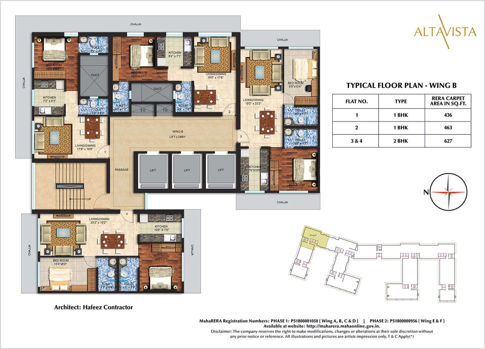 Spenta Alta Vista Typical Floor Plan Wing B