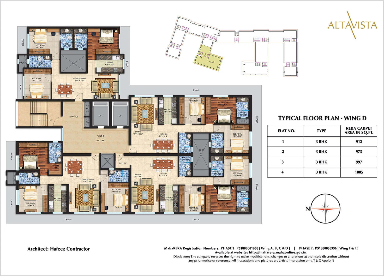 Spenta Alta Vista Typical Floor Plan Wing D