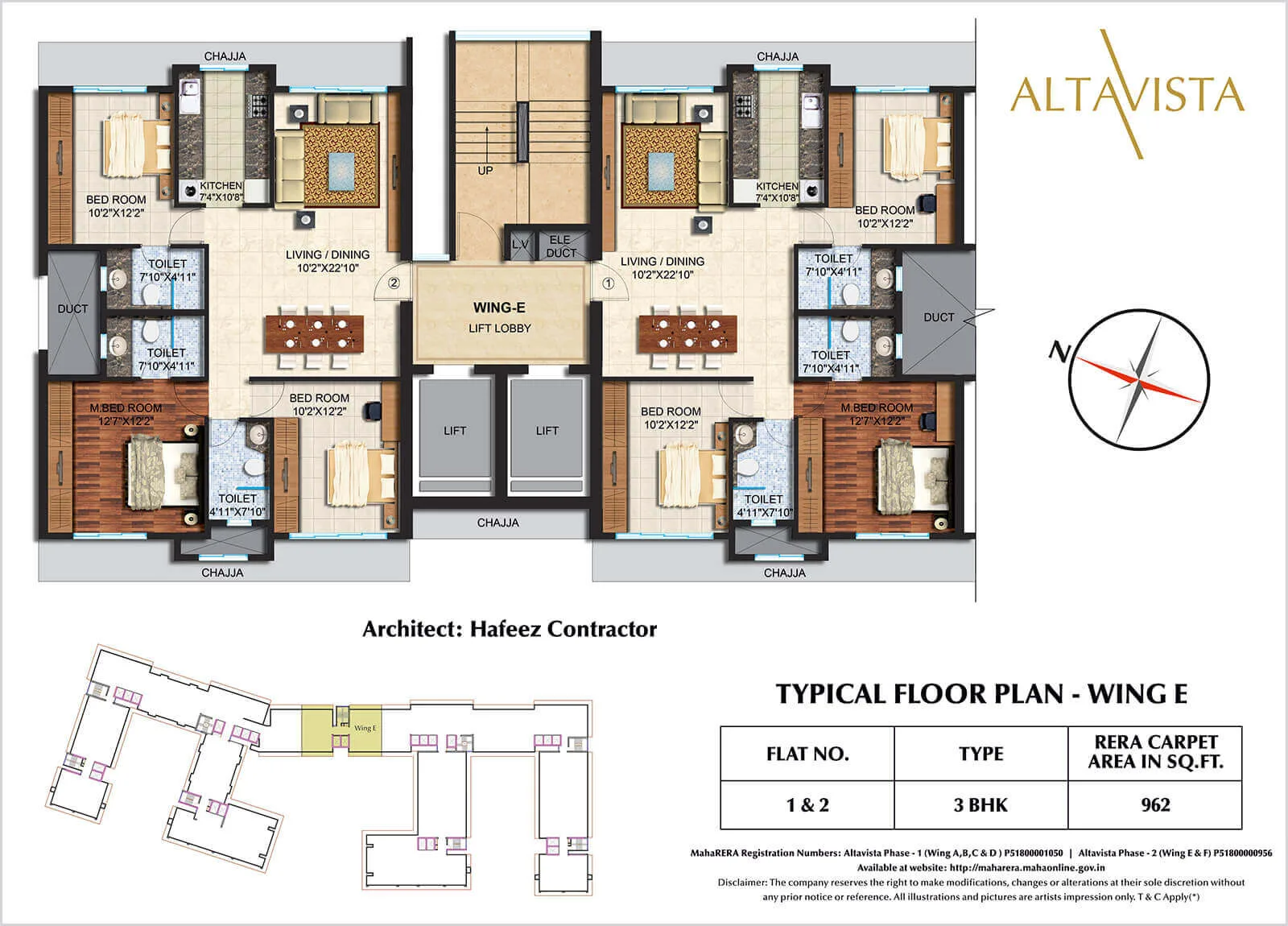 Spenta Alta Vista Typical Floor Plan Wing E