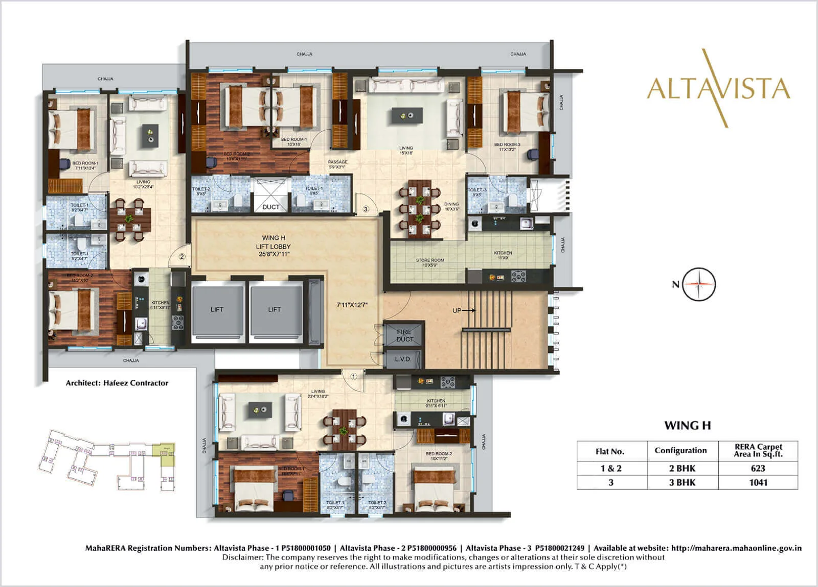 Spenta Alta Vista Typical Floor Plan Wing H