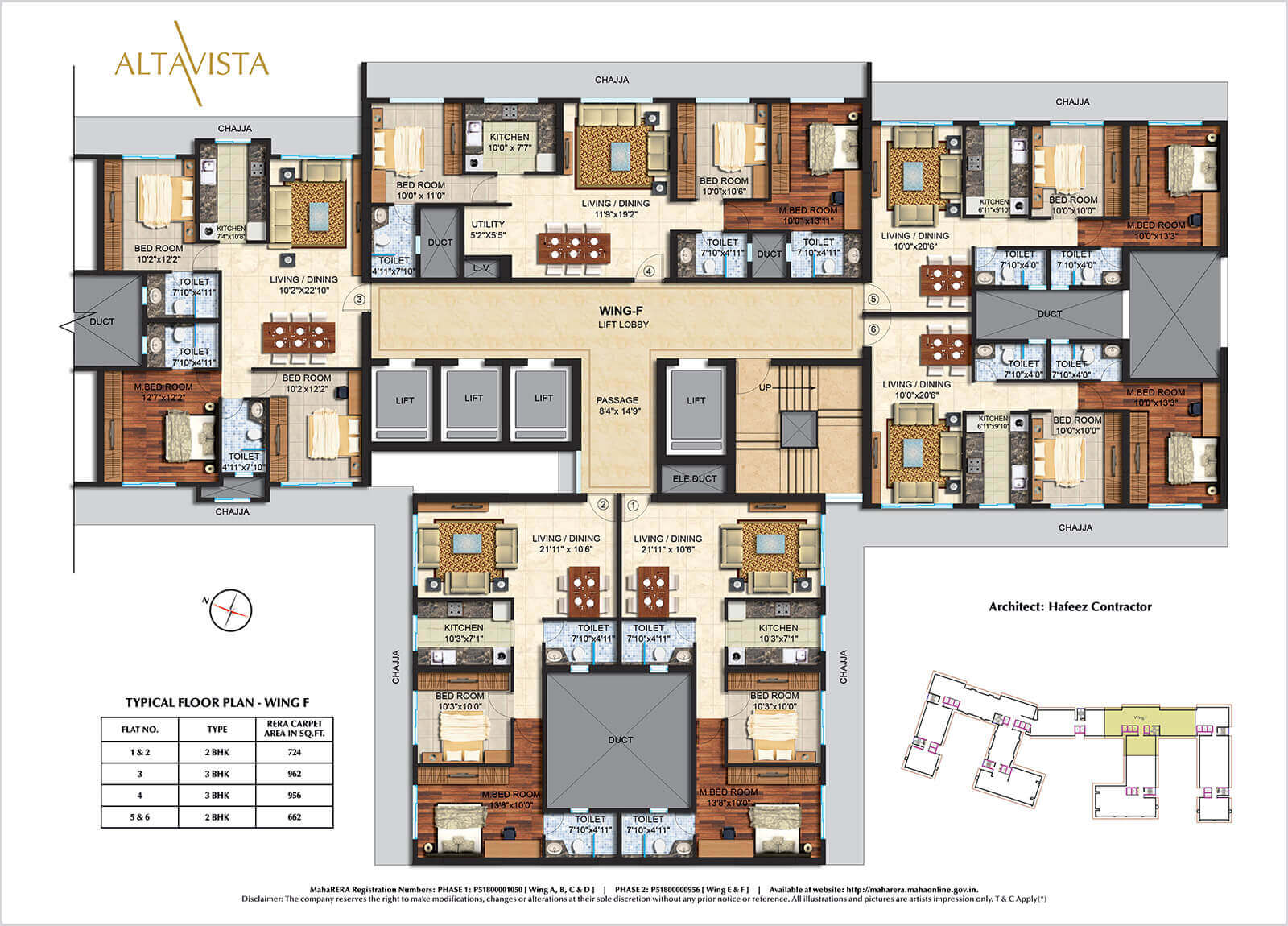 Spenta Alta Vista Typical Floor Plan Wing F