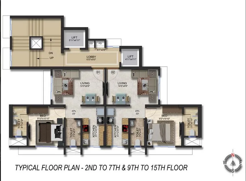 Romell Rhythm Typical Floor Plan
