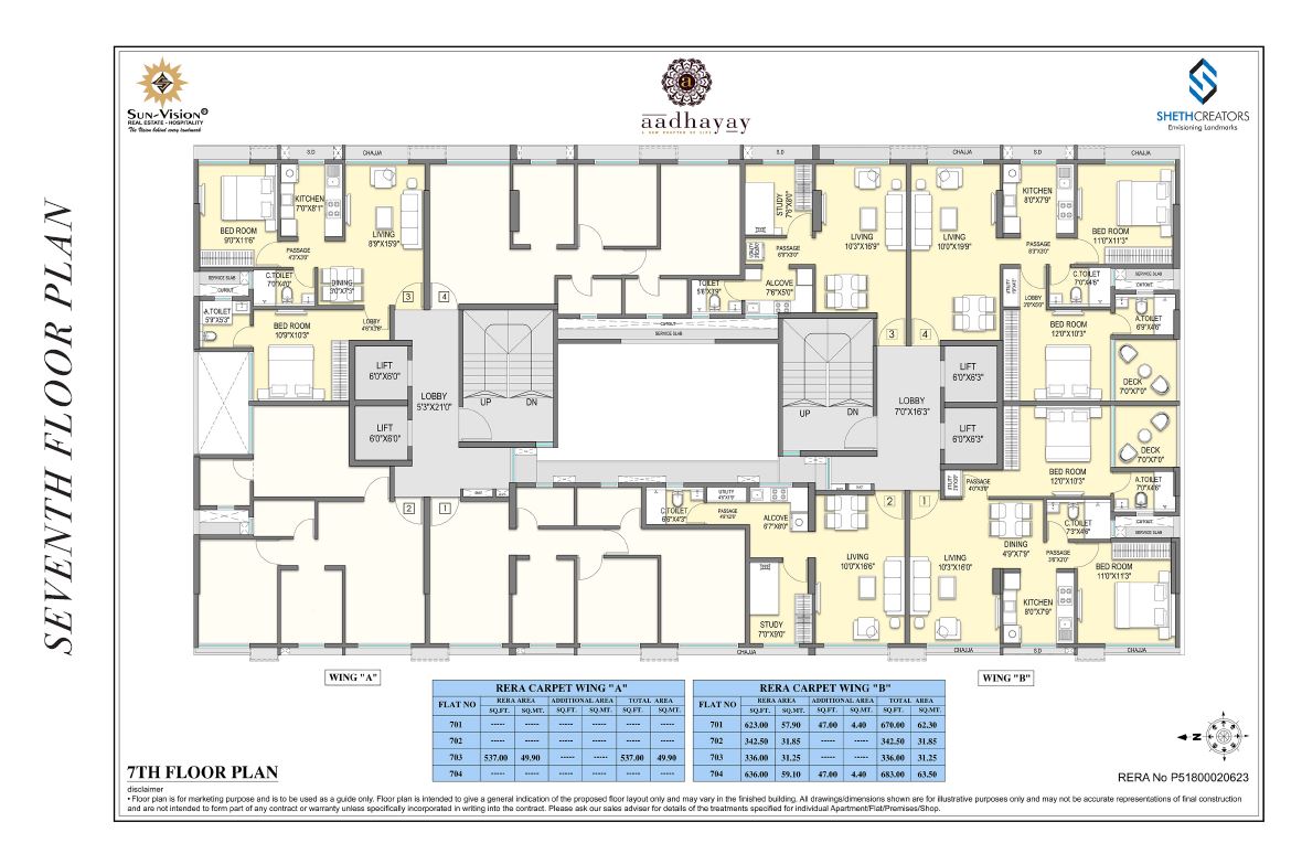 Sheth Aadhayay Seventh Floor Plan
