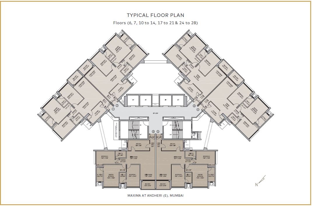 Oberoi Maxima Typical Floor Plan