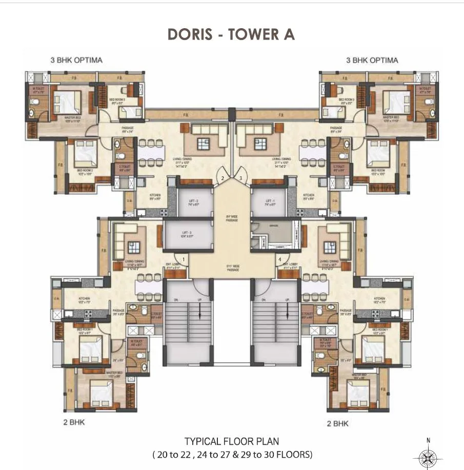 Runwal Pearl Doris Tower A Typical Floor Plan 2