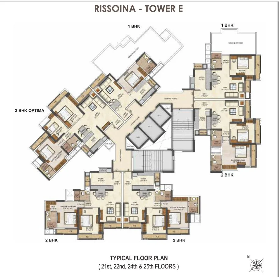 Runwal Pearl Rissoina Tower E Typical Floor Plan 2