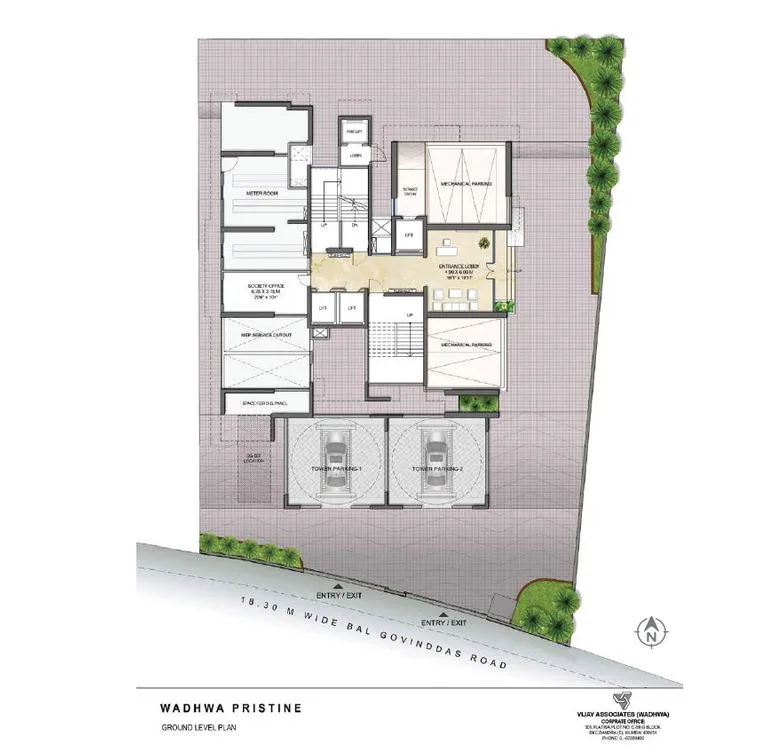 Wadhwa Pristine Ground floor Plan