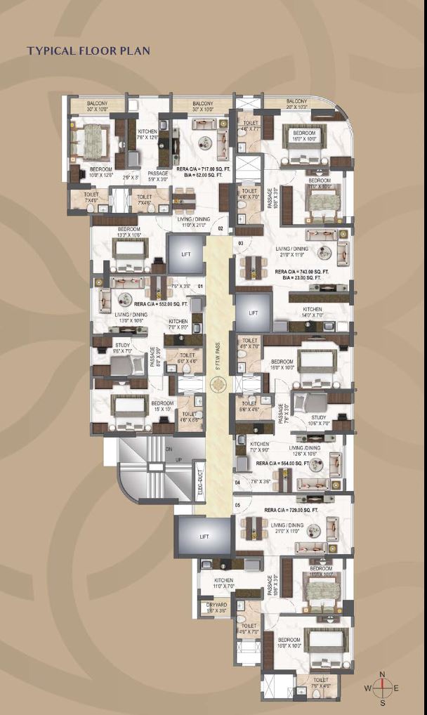 El Signora Typical Floor Plan