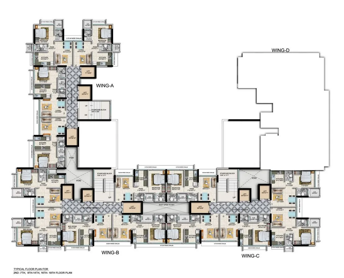 Ariana Residency Typical Floor Plan
