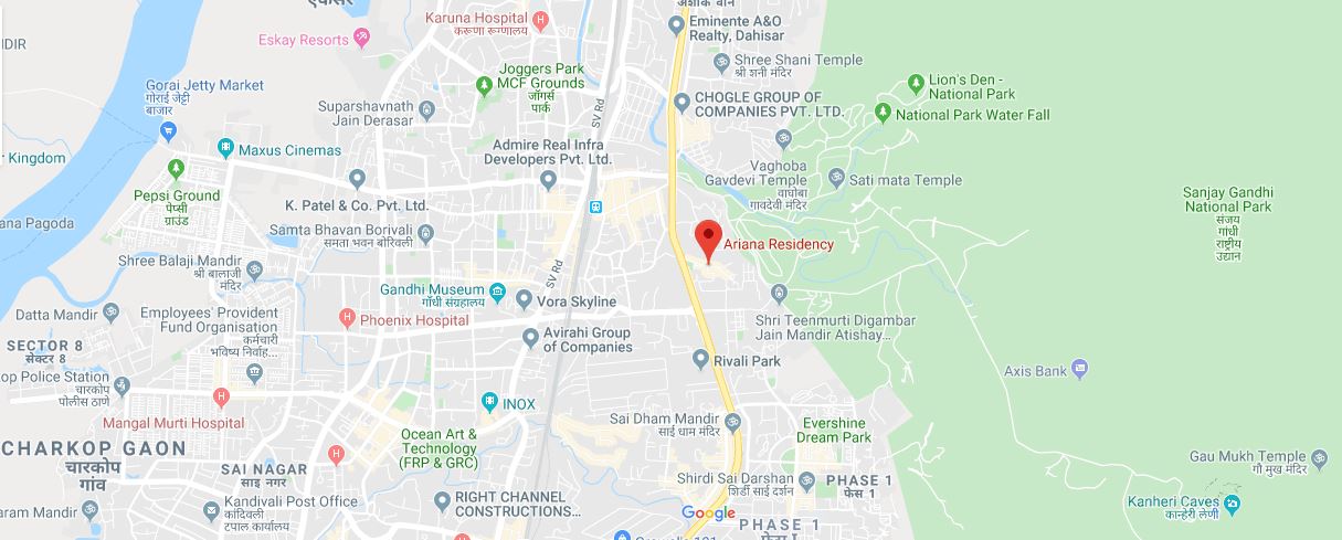 Ariana Residency Location Map