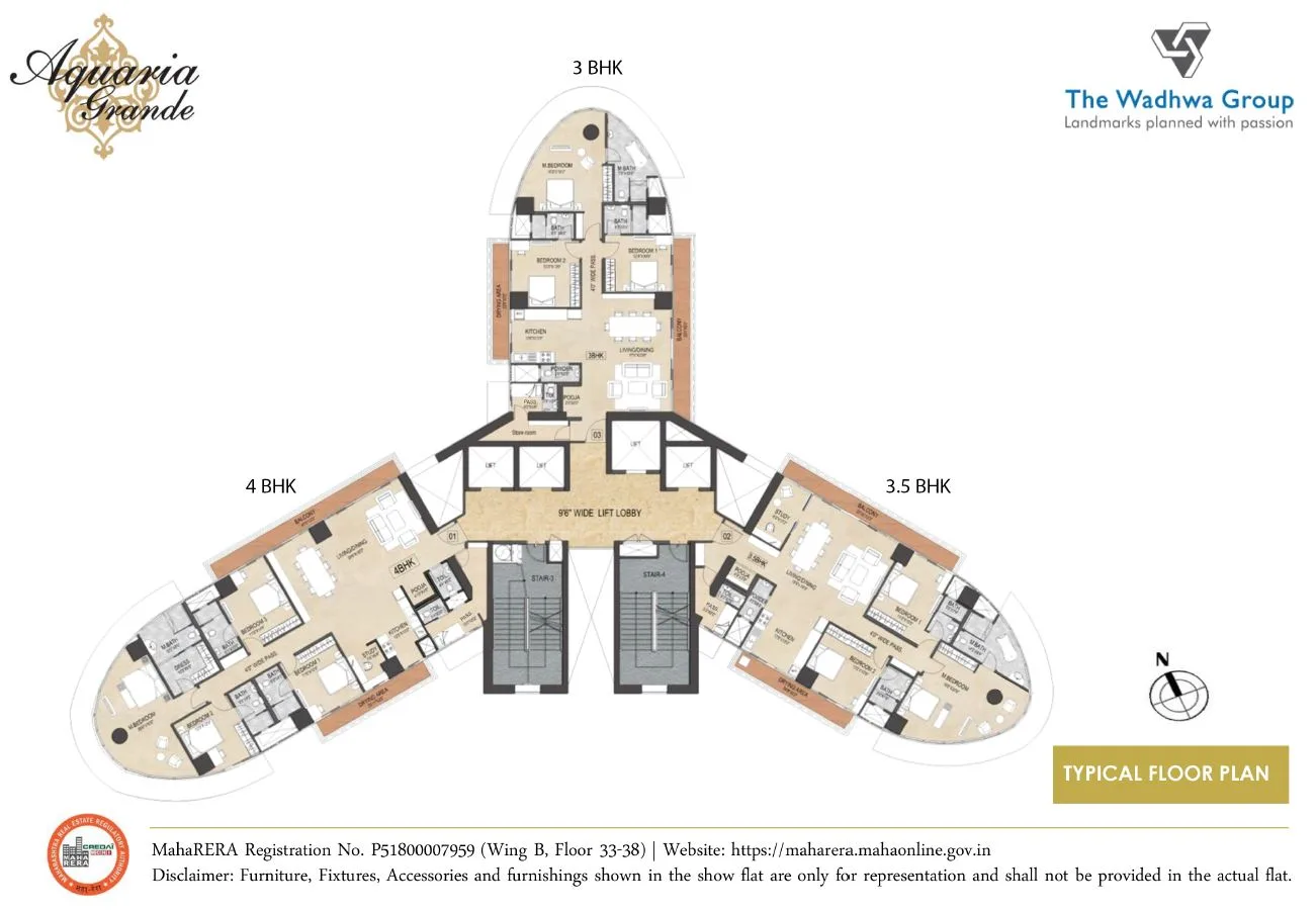 Aquaria Grande Typical floor Plan Tower B (Floor 33-38)