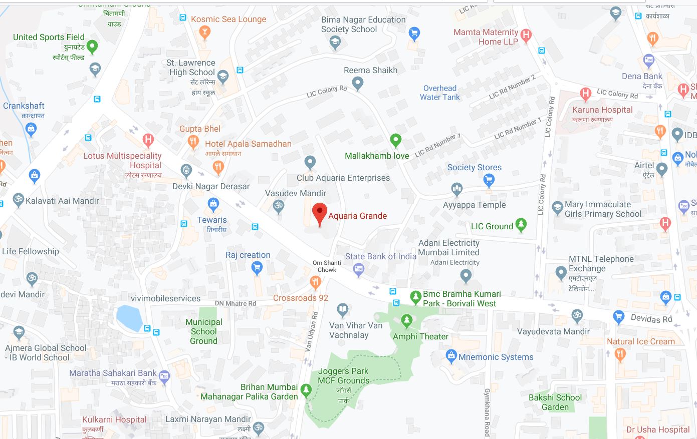 Aquaria Grande Location Map