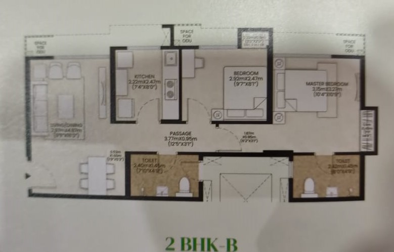 Happinest Kalyan 2BHK - B