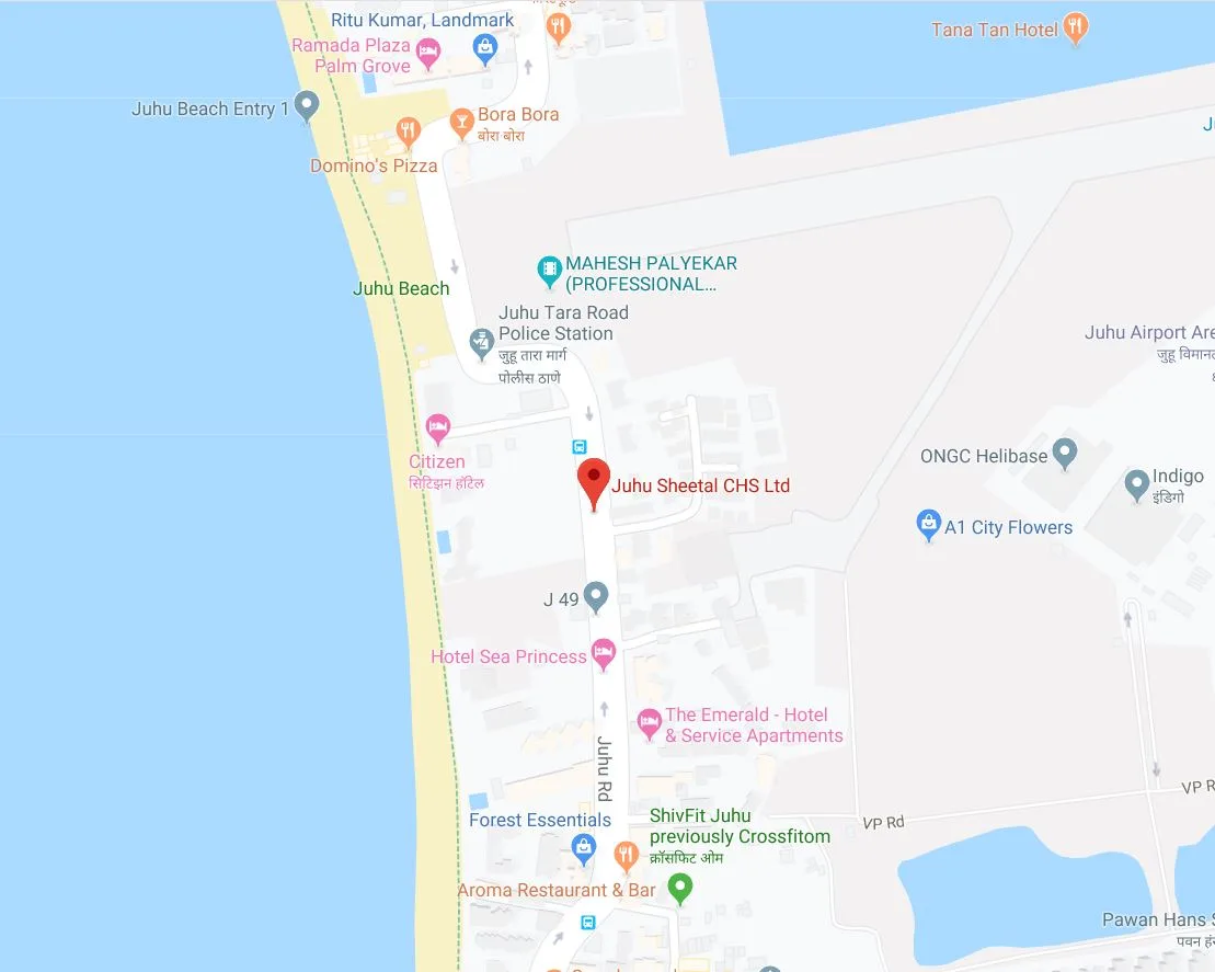 Juhu Sheetal Location Map