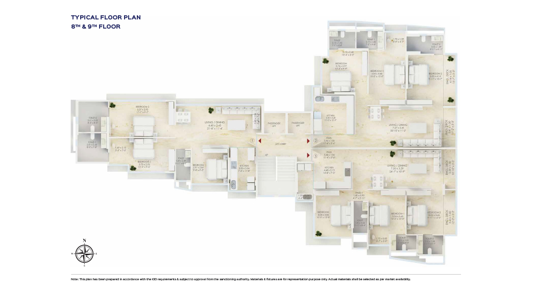 Kripa Allure Typical Floor Plan