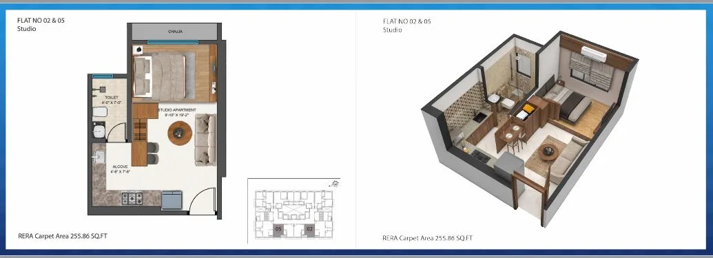 Codename Sara Studio Unit 02-05 Plan