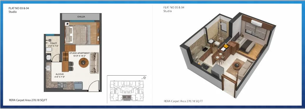 Codename Sara Studio Unit 03-04 Plan