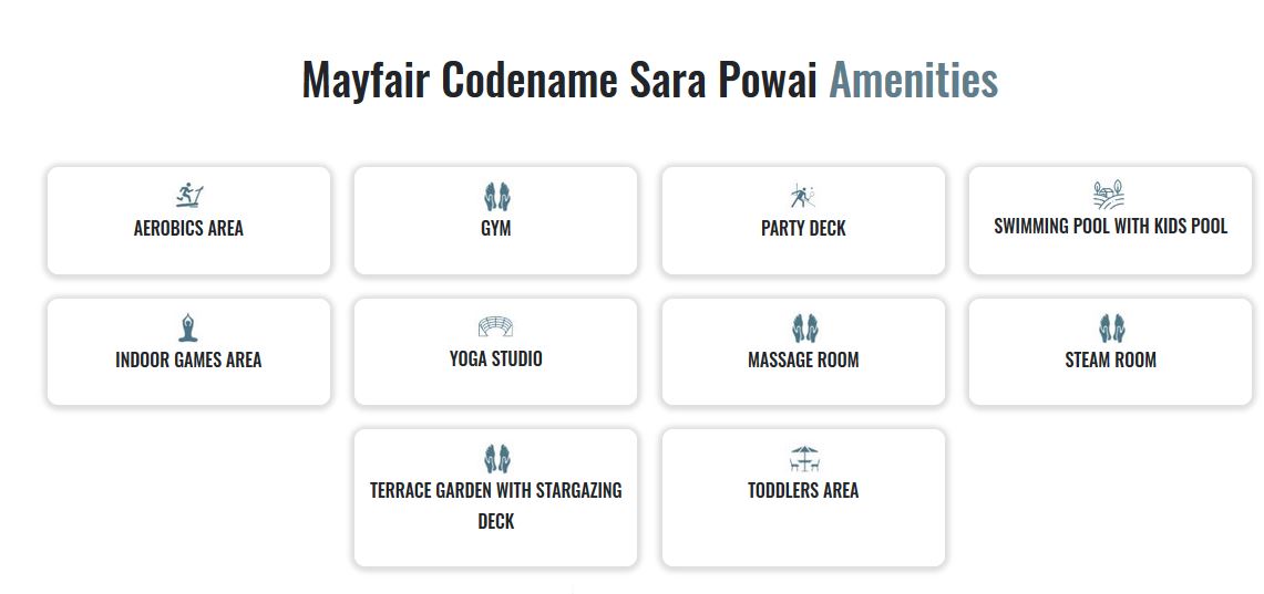 Codename Sara Amenities