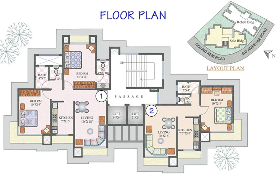 Rupji Castle, Parel — floor plan 1