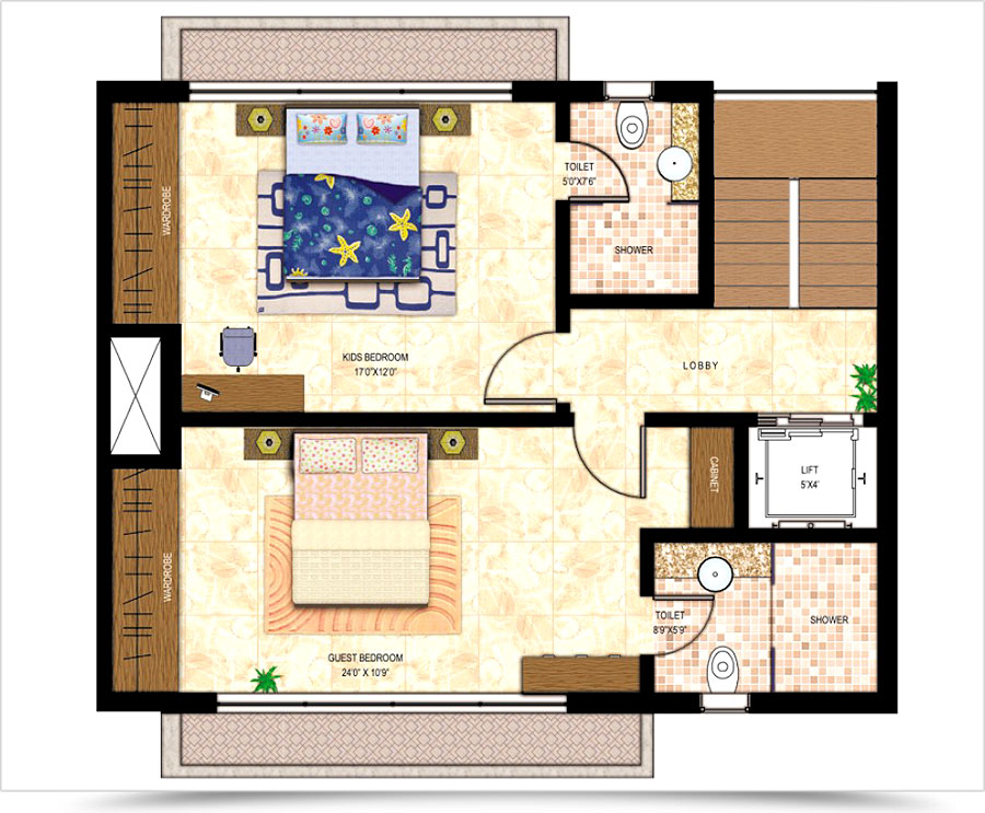 3 Floor Plan Type B