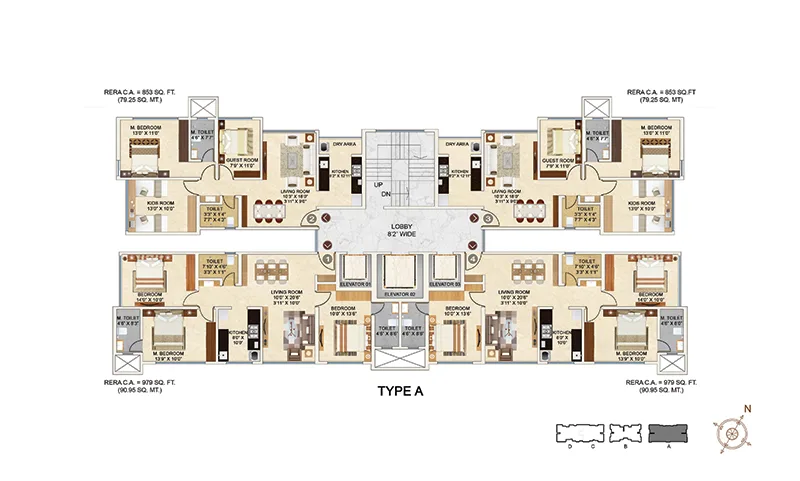 Aaradhya Nine Typical Floor Plan Type A