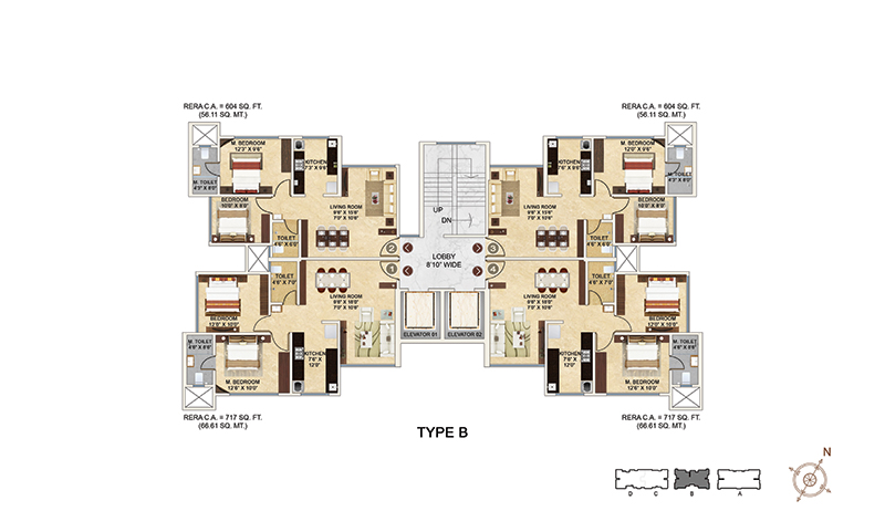 Aaradhya Nine Typical Floor Plan Type B