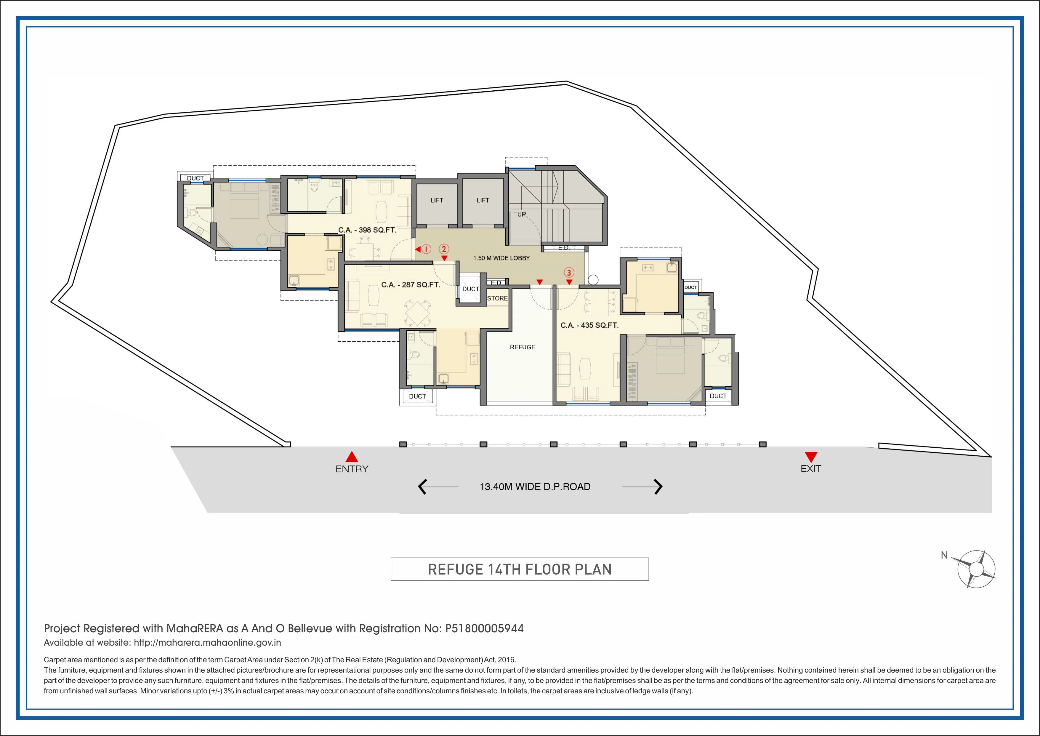 Bellevue 14th Refuge Floor plan