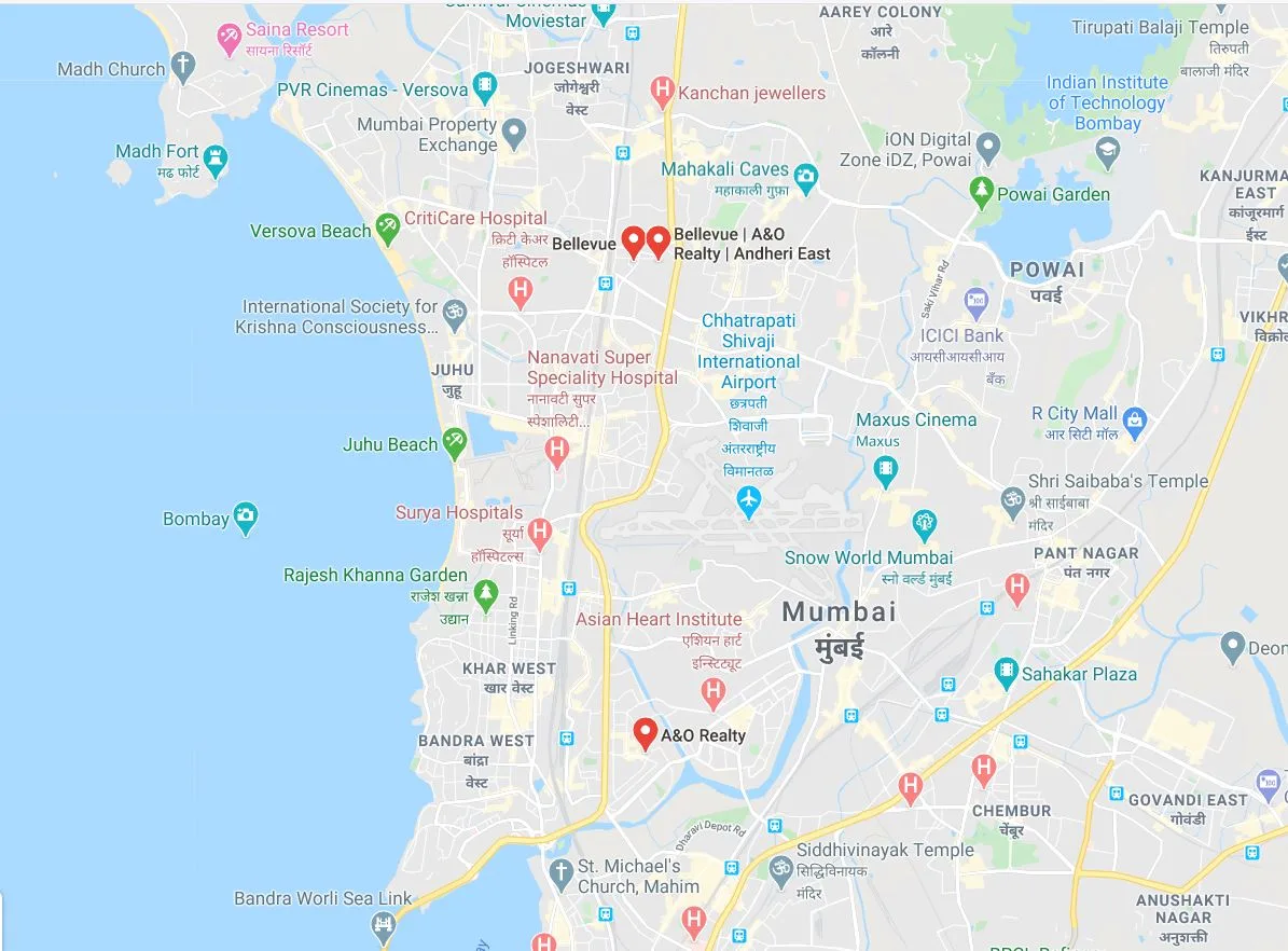 Bellevue Location Map