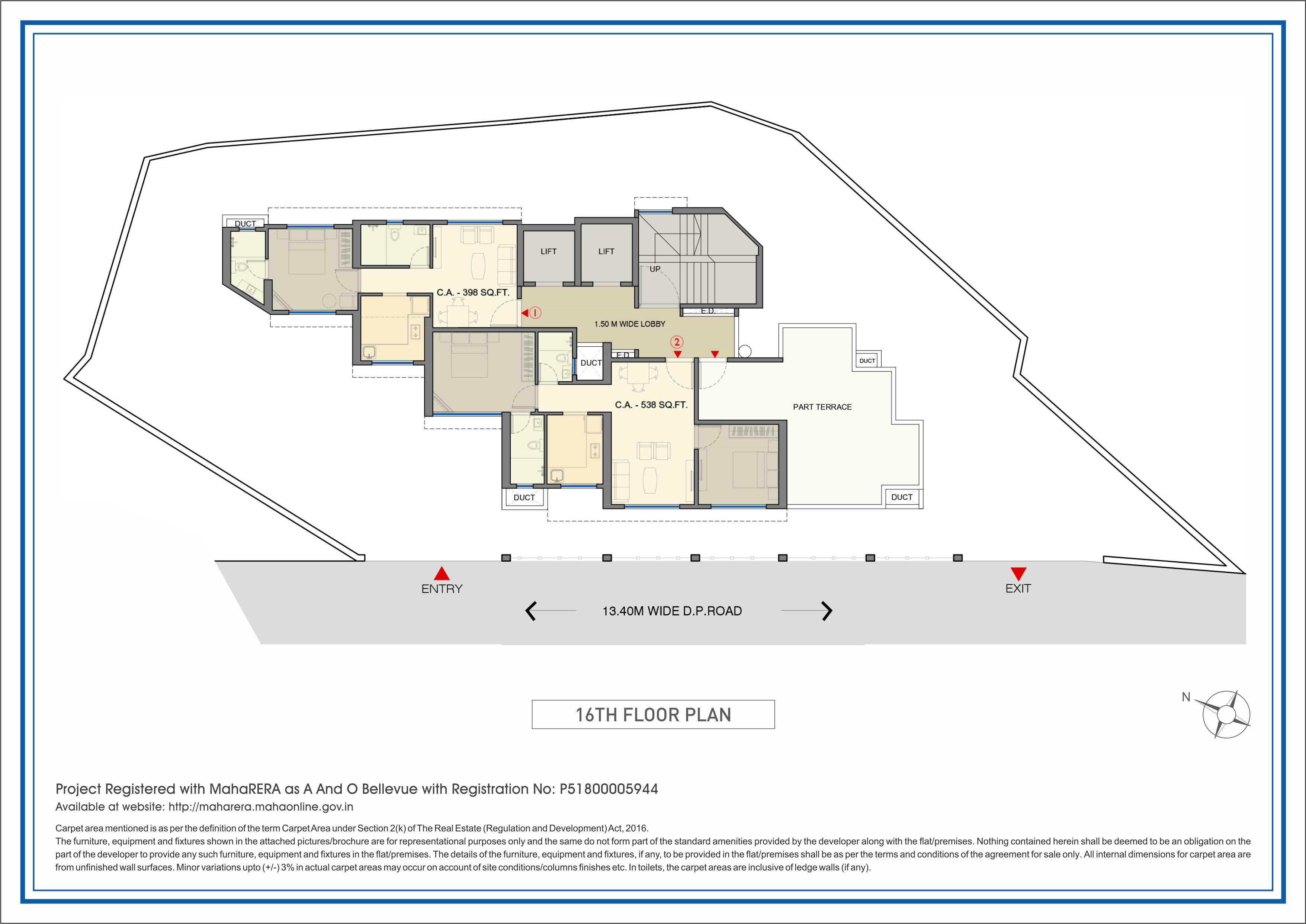 Bellevue 16th Floor plan