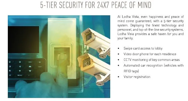 Lodha Vista 5 Tier Security