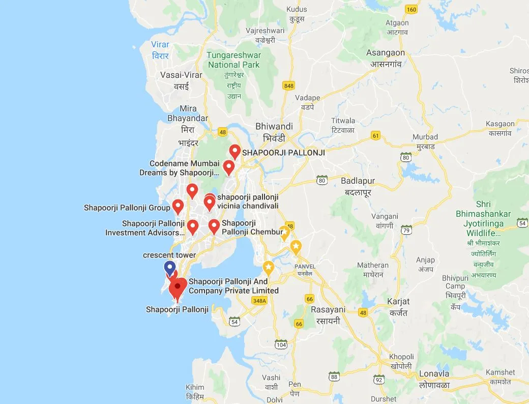 Crescent Tower Location Map